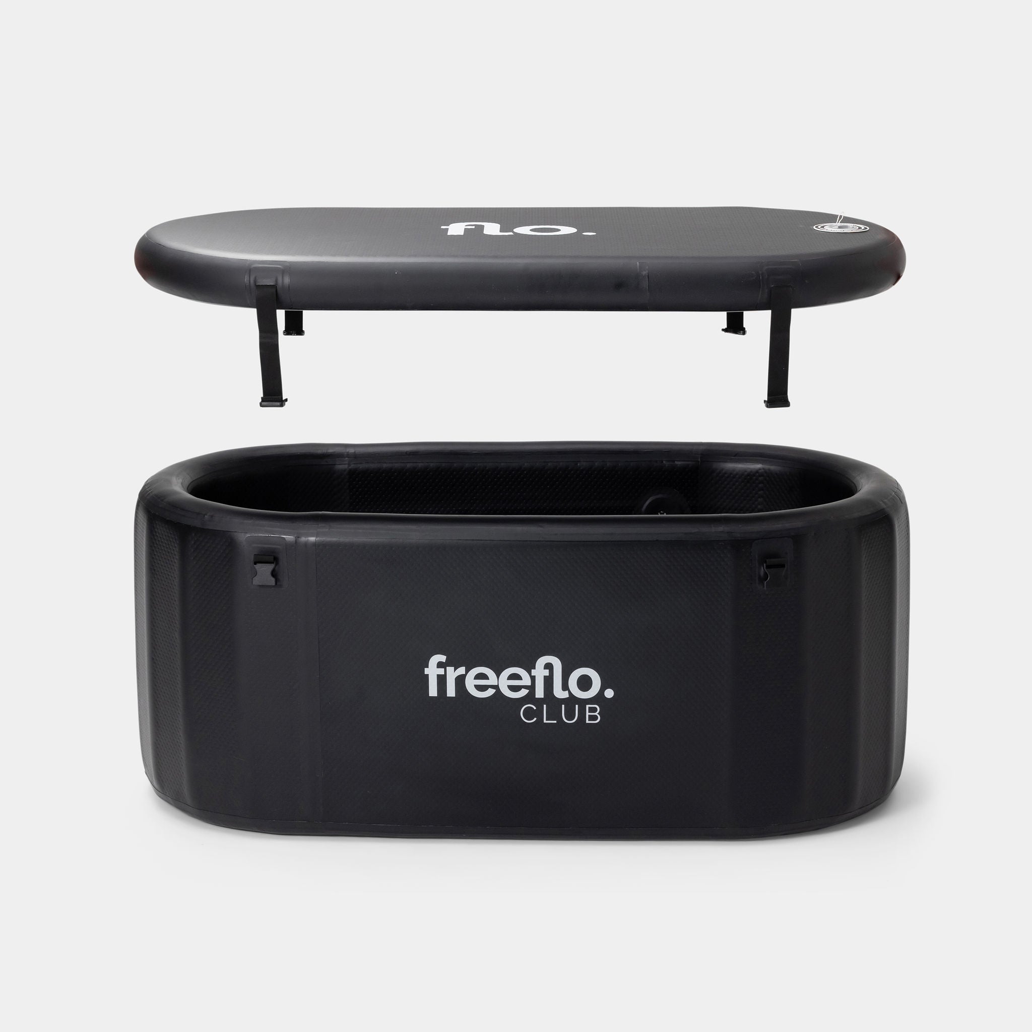 Flo Axis Ice Bath with insulated lid open