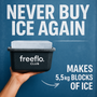 Freeflo Club logo embossed on Australia’s largest reusable ice tray