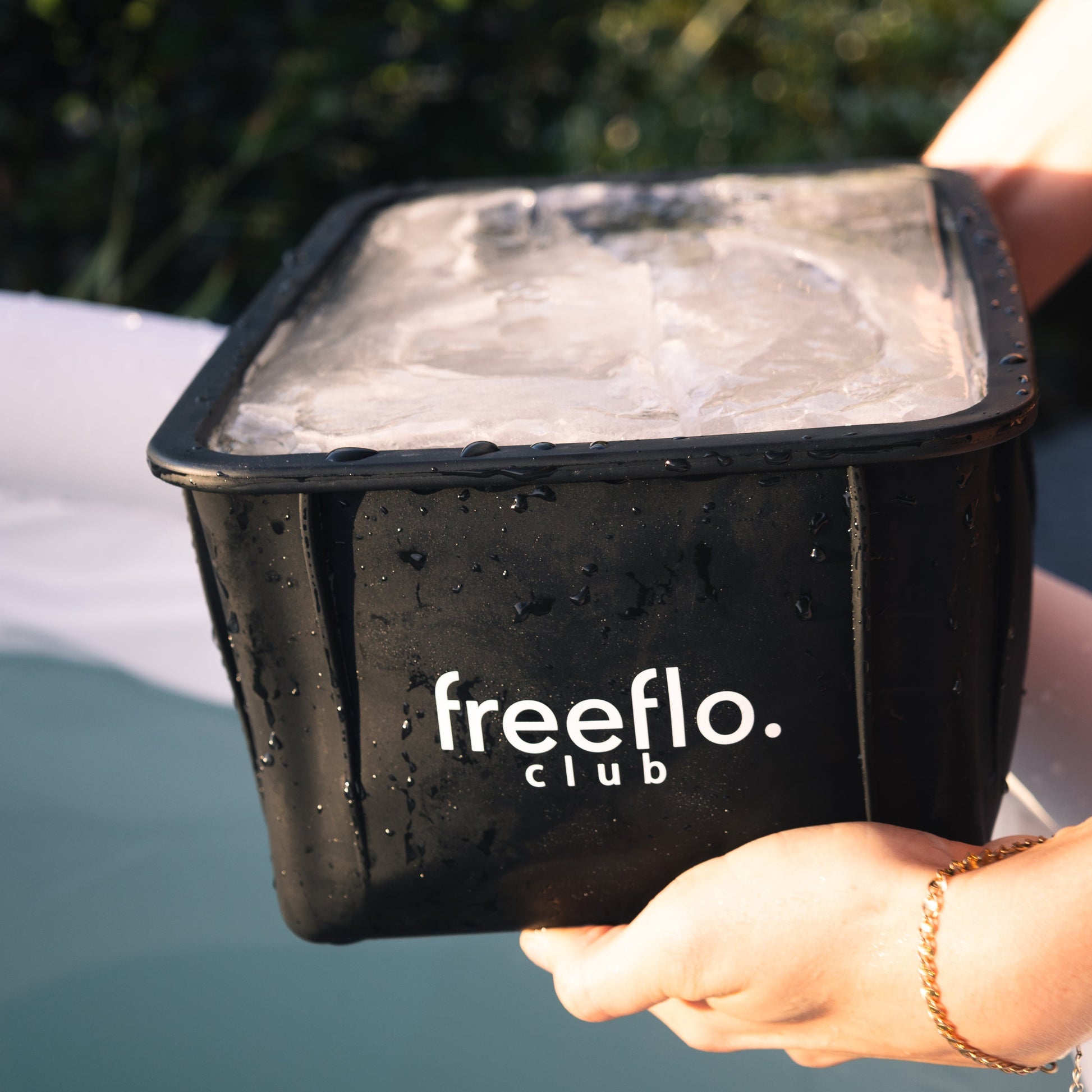 Close-up of XXL Ice Tray Ice Blocks