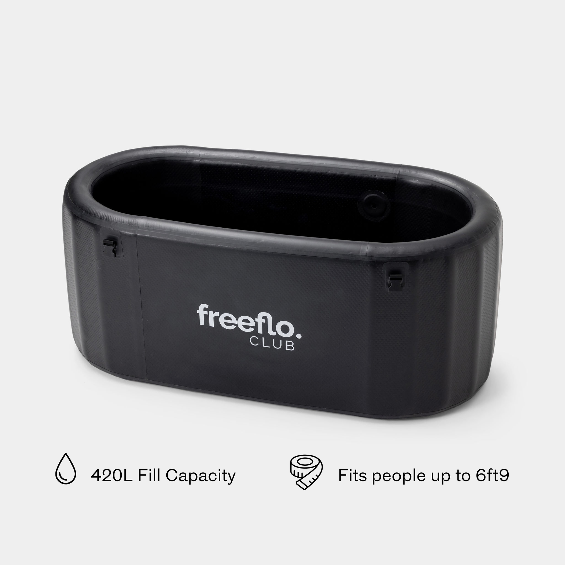 Flo Axis Ice Bath angled view with no lid
