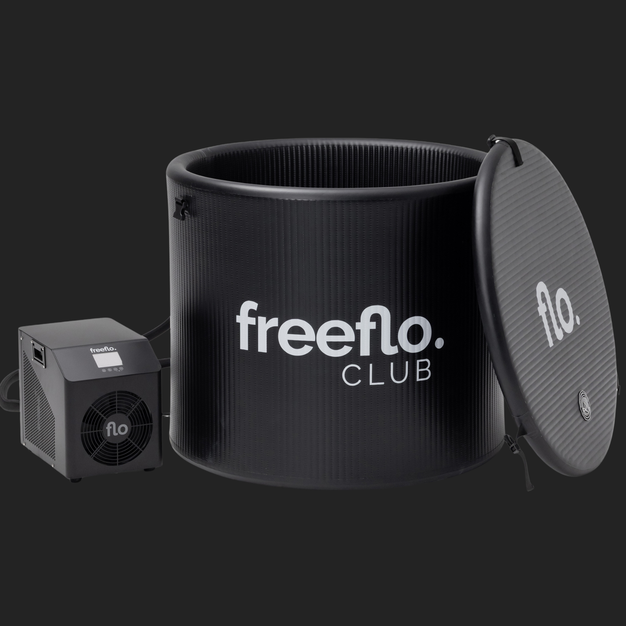 Vault Ice Bath paired with Flo Pro Chiller, insulated cold plunge setup